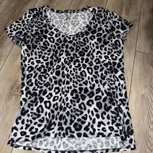 New!!!Victoria's Secret PINK Animal Print and Striped Tops - set of 2 large